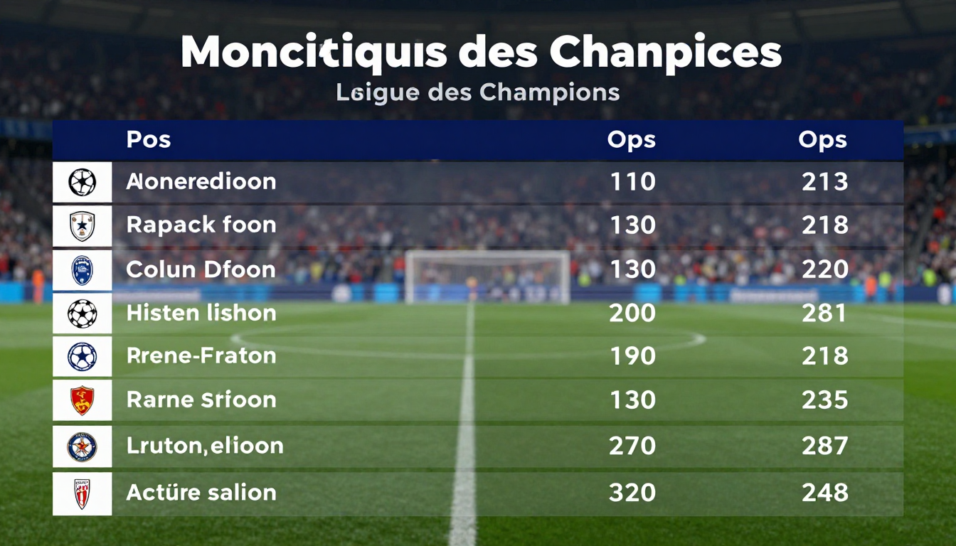 Statistiques de Ligue des Champions