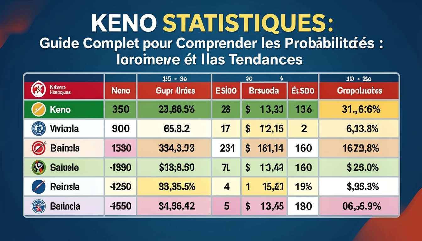 Keno Statistiques : Guide Complet pour Comprendre les Probabilités et les Tendances